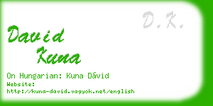 david kuna business card