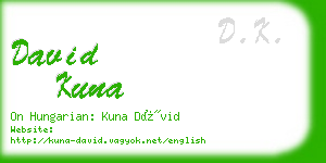 david kuna business card